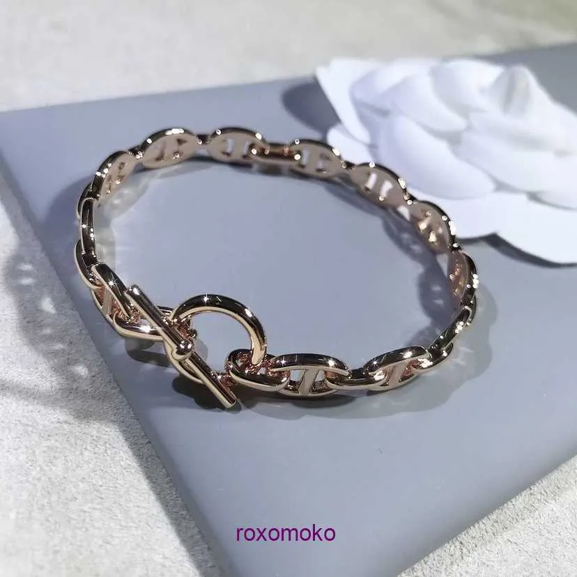 8A Wholesale Designer H home Bracelets online shop Sterling Silver Pig Nose Full Diamond Without Plating Rose Gold Platinum Versatile Fashion ot Bu With Gift Box