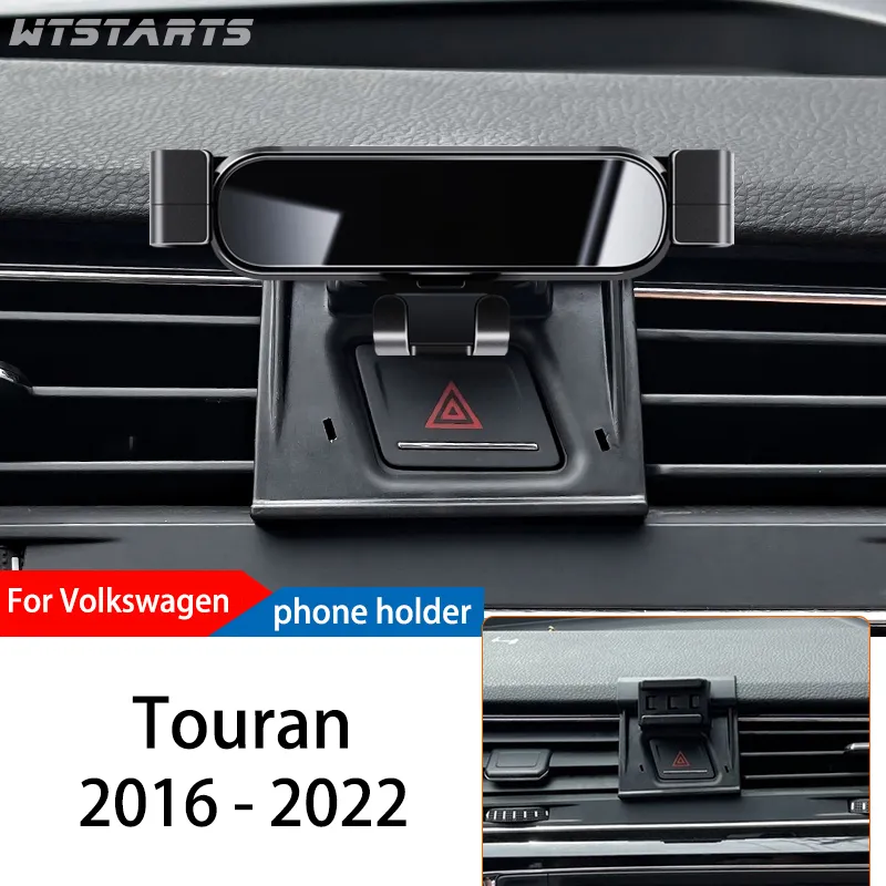 Auto Telefoon Houder Voor Volkswagen Touran 2016-2022 Gps Speciale Zwaartekracht Navigatie Mobiele Beugel 360 Graden Roterende Mount Stand