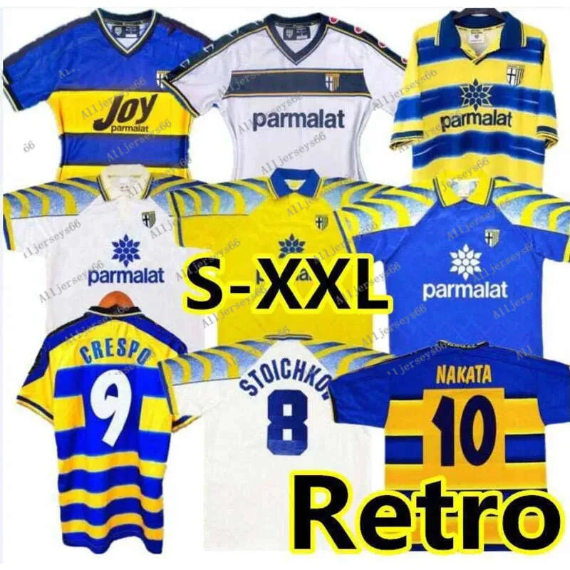 1998 1999 2000 Parma Calcio Retro-Fußballtrikot Baggio Crespo Cannavaro Fußballtrikot Stoichkov Thuram Futbol Camisa 01