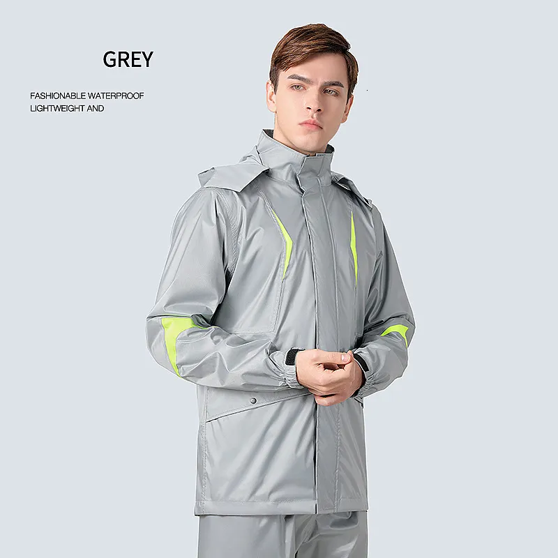 Upgraded Waterproof Rain Suit, Hooded Jacket & Pants For Heavy Duty Hiking Camping Motorcycle Fishing (Breathable) - 15