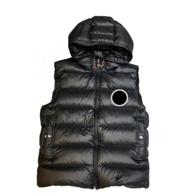 Herenvesten Monclair heren MONC LER donsjack met capuchon winter pluizig vest jas geborduurde badge warme jas volledig label jasYL9E