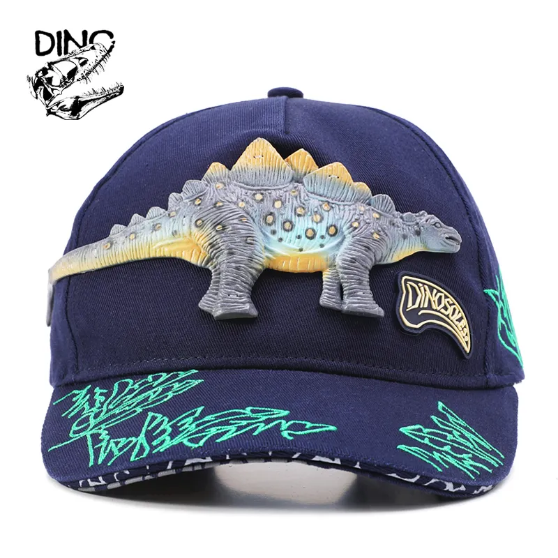 Bonés Chapéus DINO 3D Dinosaur 3-10Y Meninos Meninas Crianças Chapéus Esportes Boné de Beisebol Algodão Ajustável Respirável Crianças Chapéus de Sol Ao Ar Livre 230621