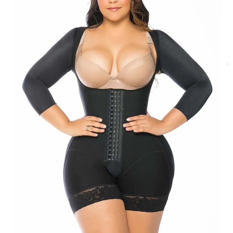 Siluet Fajas Colombianas Bodysuit Shapewear, High Compression Thong Girdle