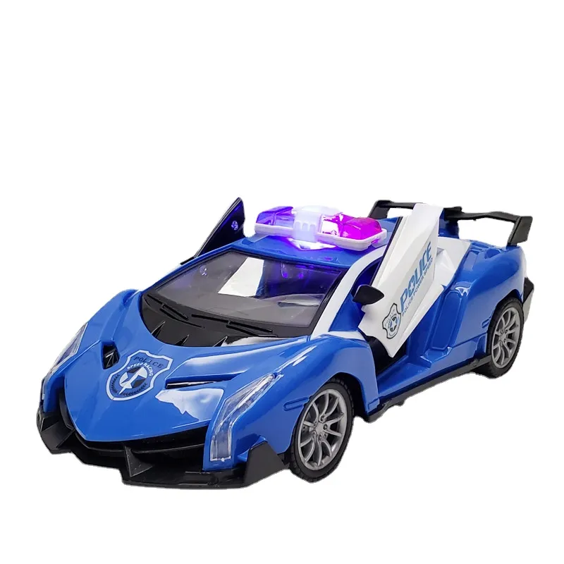 1/22 RC voiture de Police électrique flic voiture jouet un bouton portes ouvertes télécommande véhicules jouets pour enfants anniversaire nouvel an cadeaux