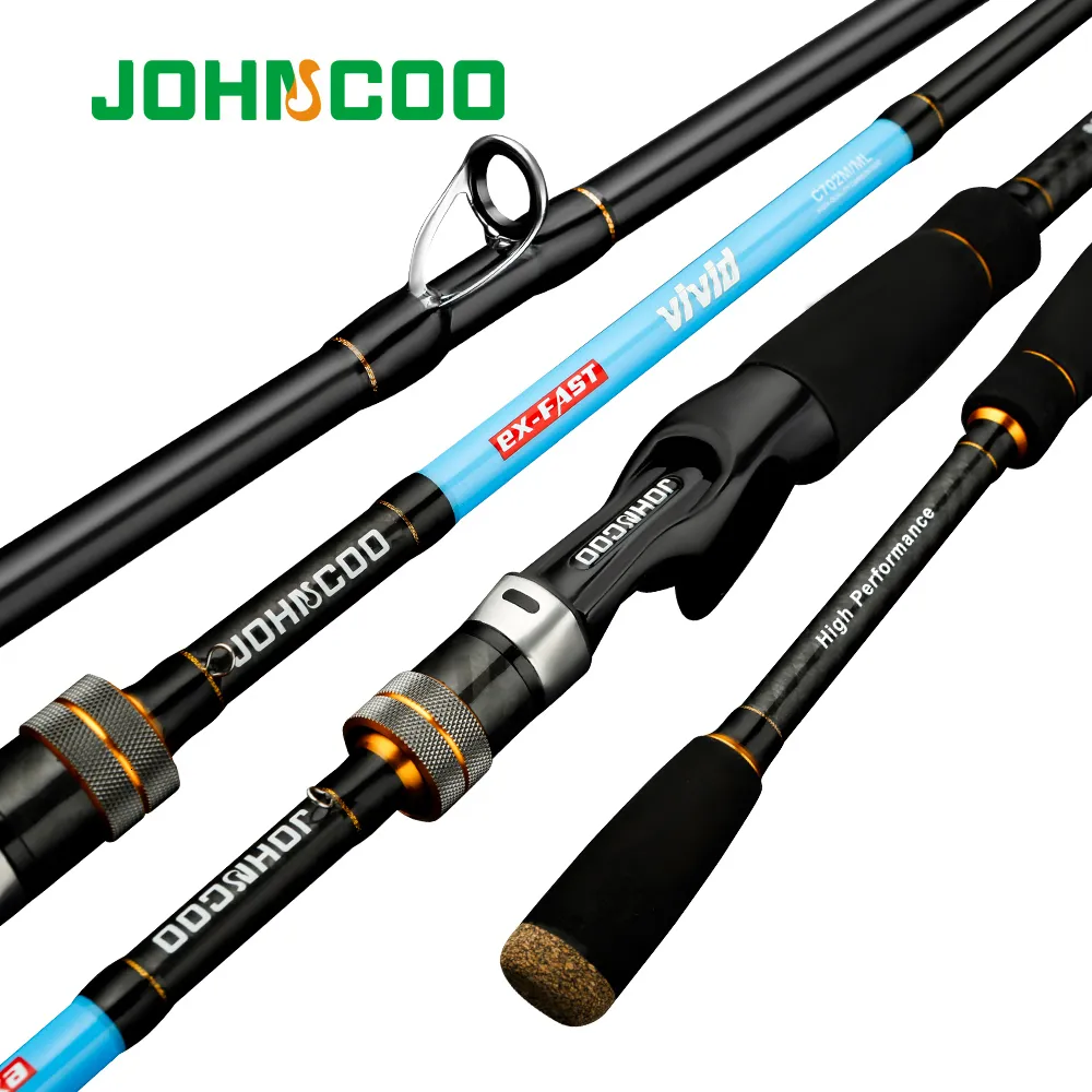 スピニングロッドjohncoo vivid 192m 21m ajing ultralight fast rod ull mml 2セクショントラウトカーボンベイトキャスティング釣り230621