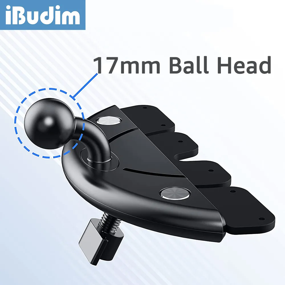 iBudim Universal Car CD Slot Phone Mount Accessori 17mm Testa a sfera per supporto per telefono cellulare per auto Supporto per slot per CD per auto