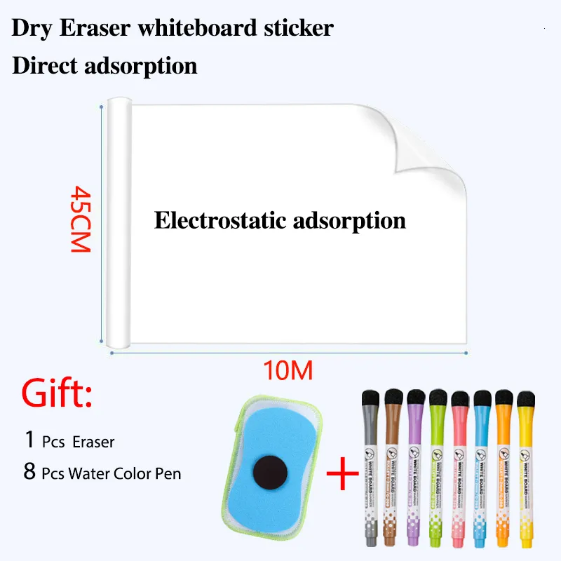 ホワイトボードの再利用可能な静的キングホワイトボードドライ消去マーカーに最適な壁に損傷を残さない静的接着式取り外し可能で再利用可能230621