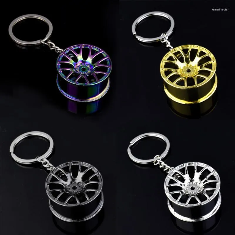 Premium Wheel Hub Keychain Luxury Car Keyring, Zinc Alloy Tire