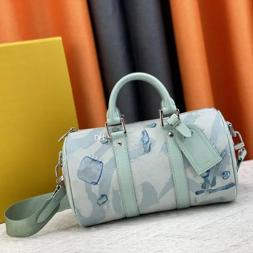 Designer Mens Handbag Fashion Waterdrop Effect Shoulder Bags Monograms Aquagarden Coated Leahter CrossBody Bag Inkjet Technique Double Handle Bag