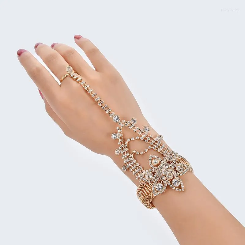 CHARM BRACELETS Gelin Kişilik Basit Yüzük Bilezik Damgalı Kristal Bayanlar Düğün Takı Yuvarlak Accessories Charm Raym22