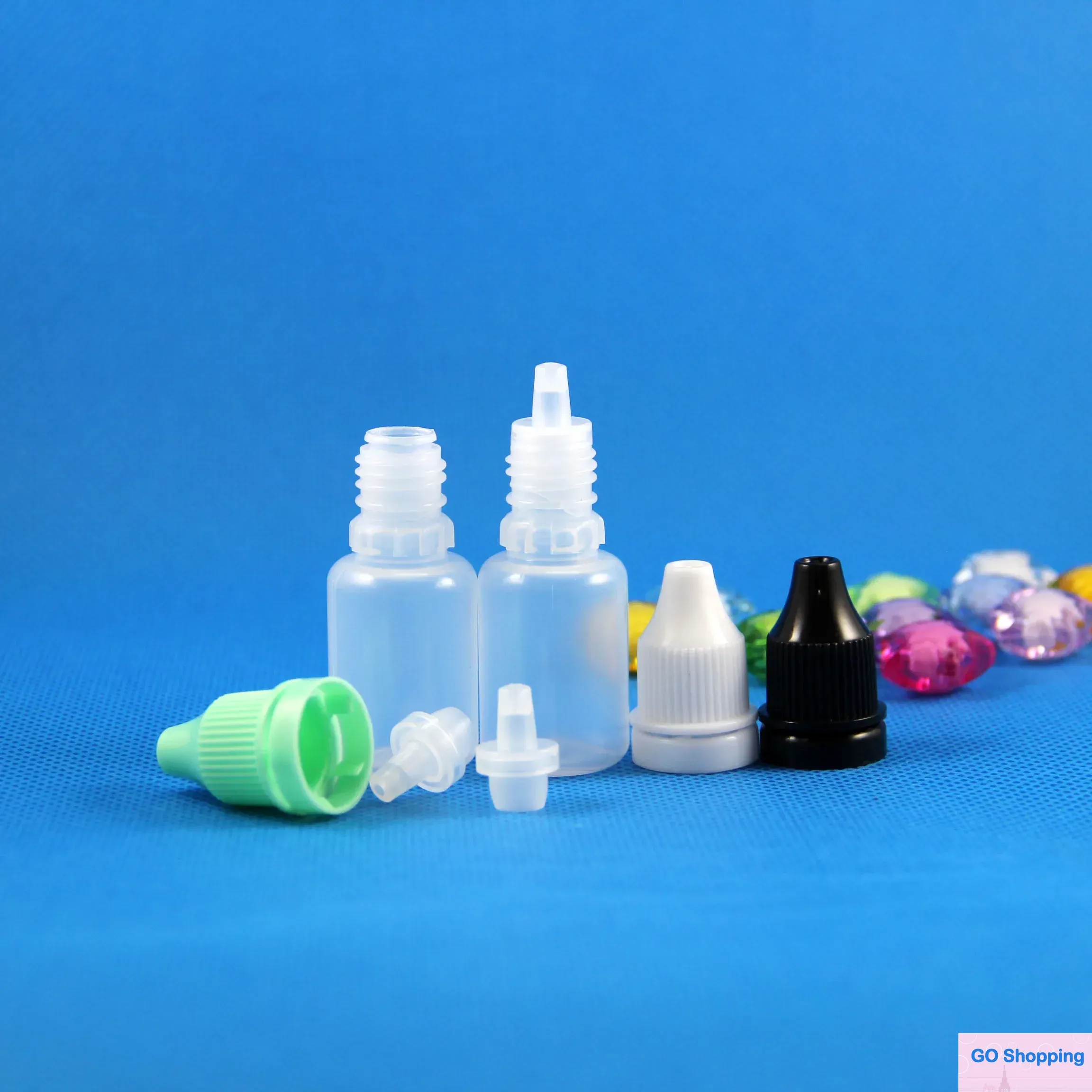 100 st 10 ml (1/3 oz) plastdropparflaskor Tamper Proof Caps Tips Safe LDPE E Vapor Cig Liquid 10 Ml Quality