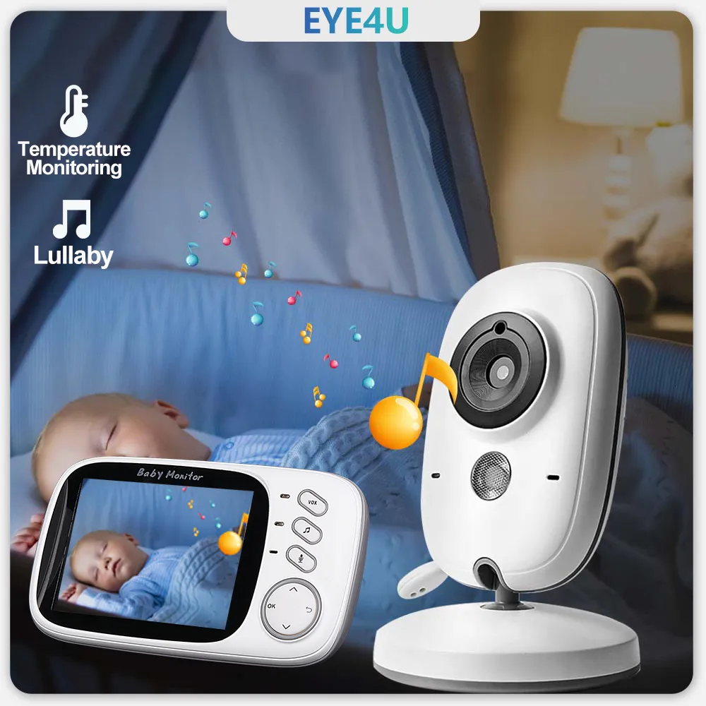 Baby Monitor Camera VB603 Video Baby Monitor 2.4G Mother Kids Two-way Audio Night Vision Video Surveillance Cameras With Temperature display Screen 230621