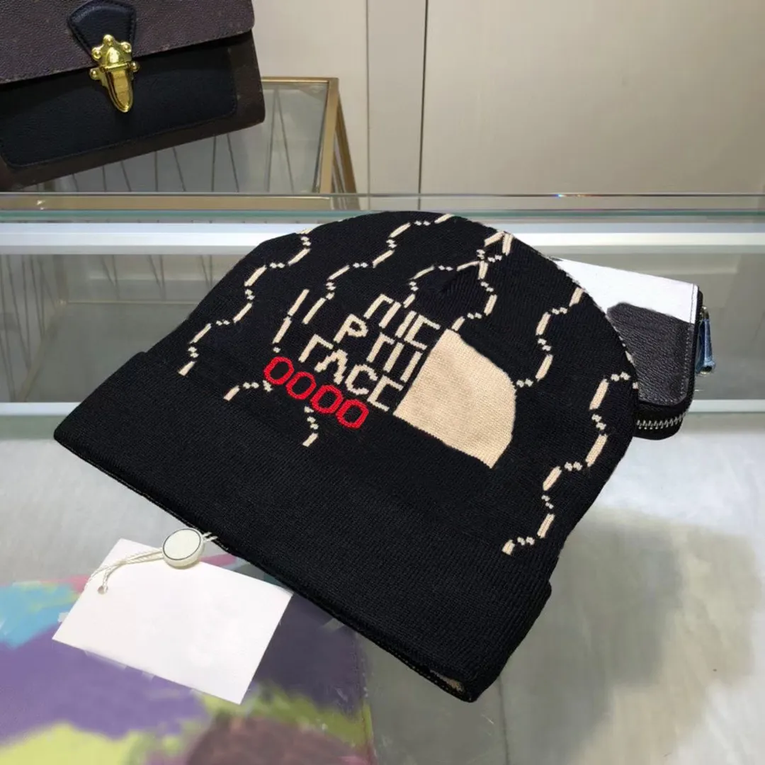 Novo gorro de designer de moda chapéu térmico de carta de outono masculino gorro de esqui de inverno feminino boné de caveira de alta qualidade preto luxo casual quente chapéus de malha