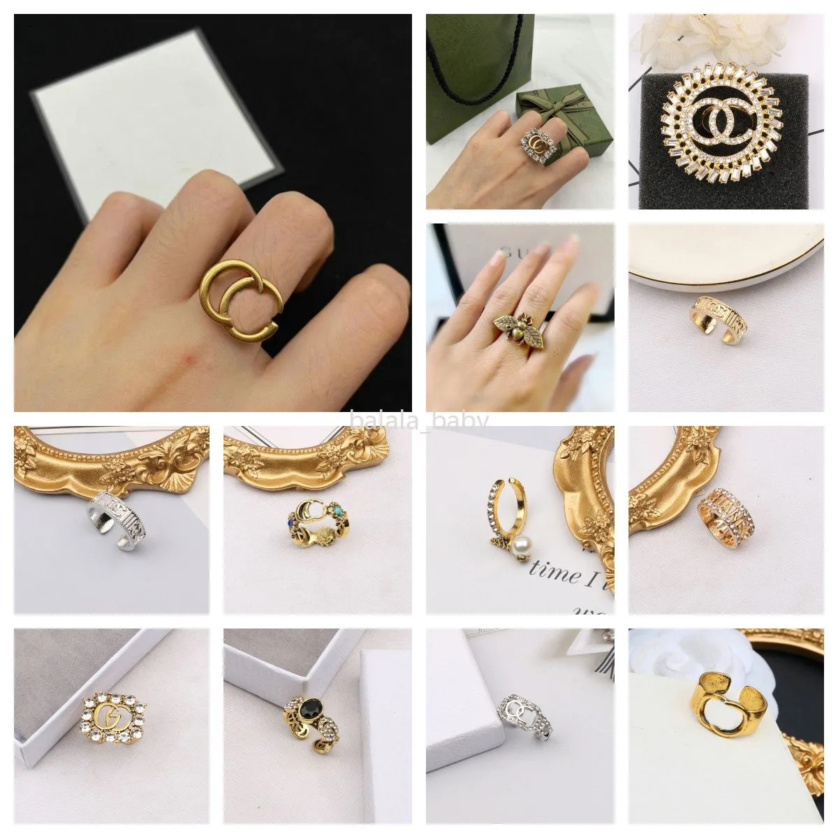 Adjustable Letter Band Rings - Women's Fashion Jewelry, Designer ...