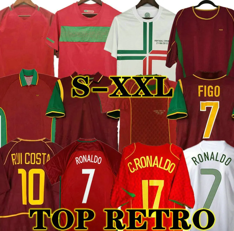 Футбольные майки RONALDO в стиле ретро 1998, 1999, 2010, 2012, 2002, 2004, классические футбольные майки RUI COSTA Figo NANI Camisetas de futbol Portugal Vintage 2000, 2006, 1966