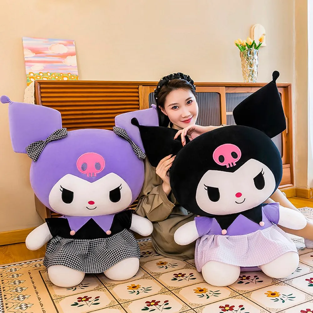 Große Plüschtiere, weiche Plüschpuppe, gefülltes Schlafkissen, große Größe, Kawaii Kuromi, niedliche Qualitätsgeschenke für Jungen, Mädchen, Freunde, dekorieren 2144