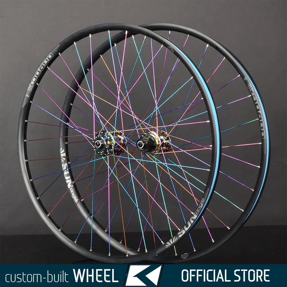 Bike Wheels Custom Built MTB Bicycle Wheel Set Hand assembled Duroc 30 35 40 Rim Heavy XC FR DH Koozer Hub 27.5in 29in QR THRU Boost 11 12S 230621