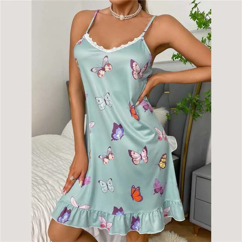 Silk Sleeveless Nightgown For Women Sexy And Comfortable Pep