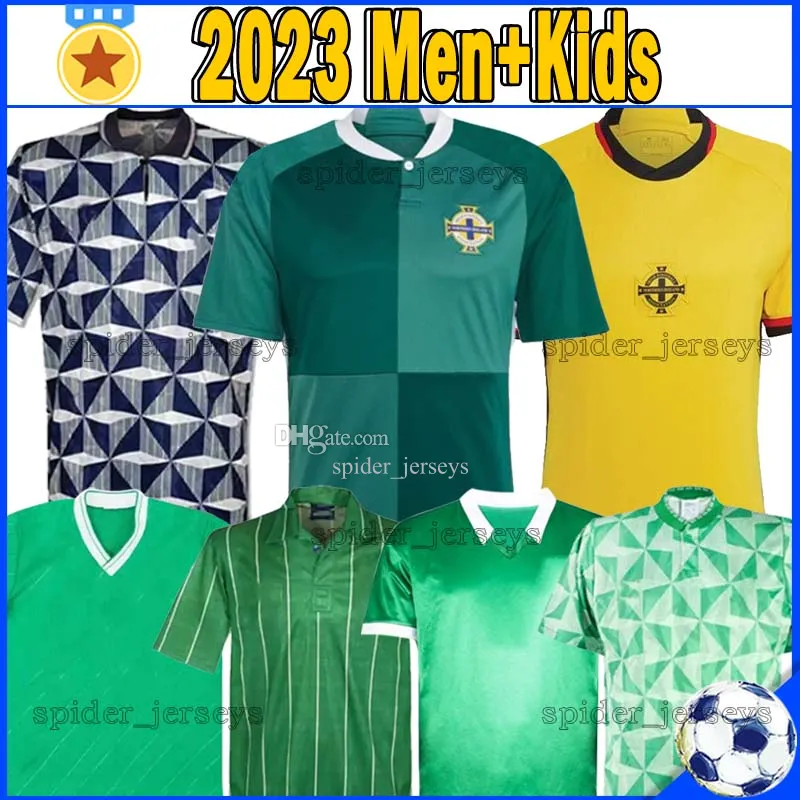 2023 Noord-Ierland voetbalshirts 1979 1988 1990 1994 thuis weg retro Klassiek Vintage Jersey George EVANS LEWIS SAVILLE DAVIS WHYTE heren kinderen dames voetbalshirt