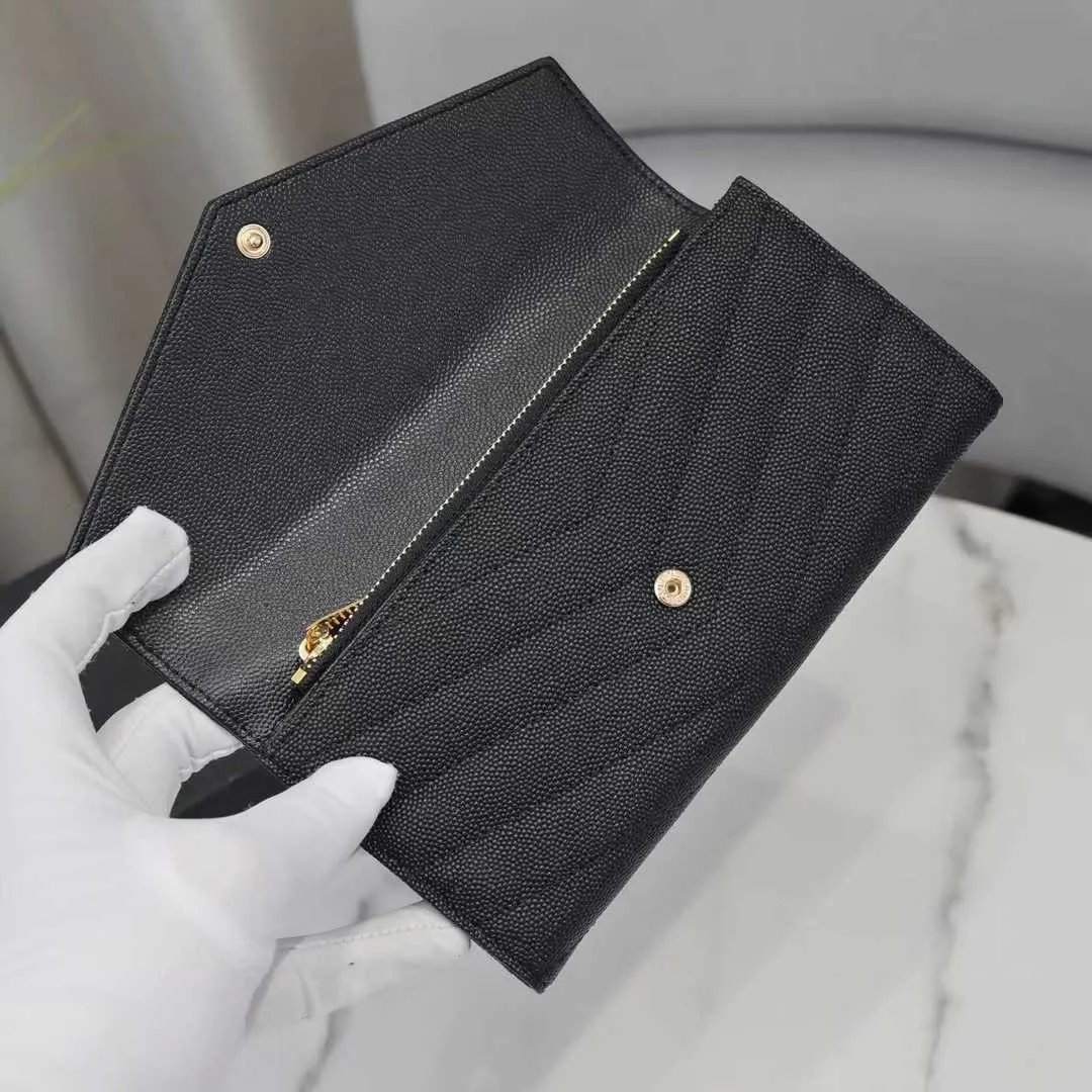 حقيبة مصممة Y's حقيبة صغيرة العطر المرأة طويلة المحفظة بطاقة الكافيار الجلدية
