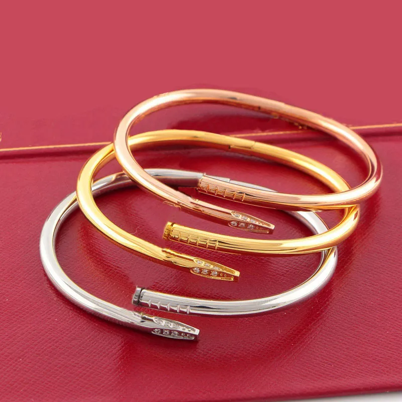 CA Nail Bracelet Designer Bracelets для женщин роскошные мужчины браслет модный браслет титановые стальные пары браслеты дизайнерские ювелирные изделия валентинки подарки