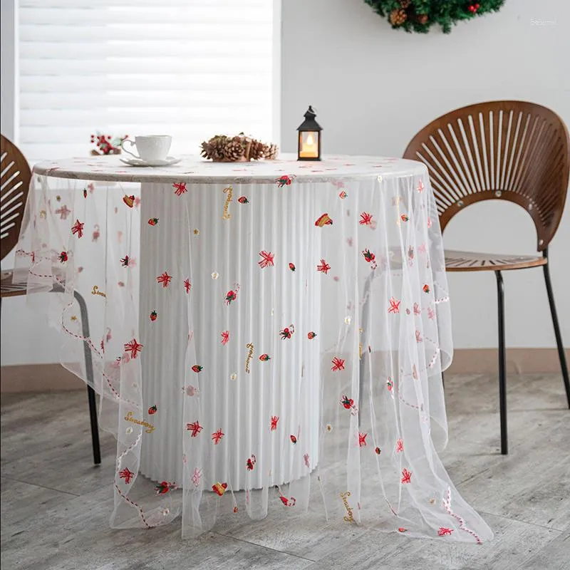 Table Cloth Lace Tablecloth Exquisite Flower Dining Cloths Home Embroidery Cover Wedding Party Candlelight Decoration