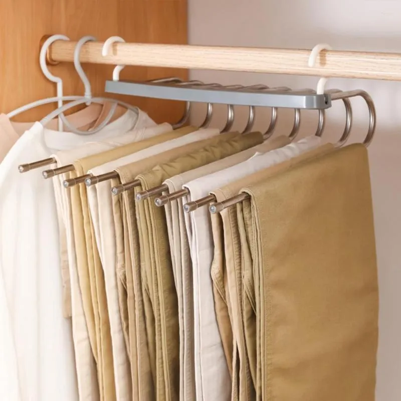 Perchas Para Armario Colgador De Almacenamiento Util De Acero Inoxidable Multicapa Suministros Para El Hogar Soporte Para Pantalones Estante Para Pantalones De 25 63 DHgate