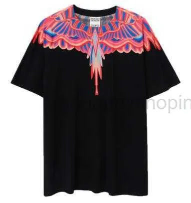 MB Trendy Brand New Wings Short Sleeve Marcelo Classic Feather Men's and Women's Printed T-shirt07fk 17