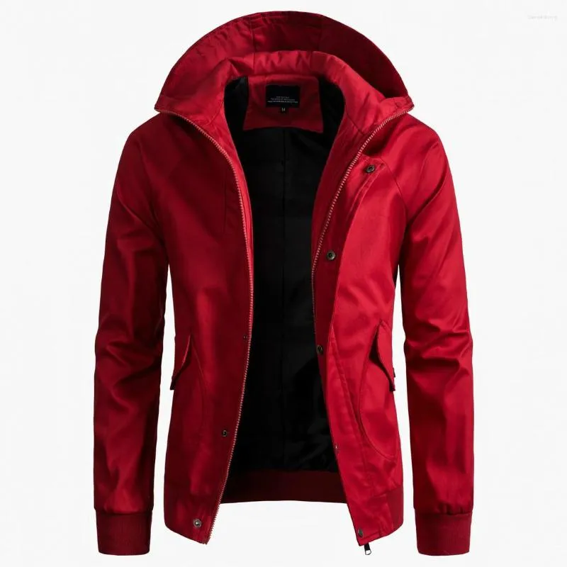 Männer Jacken Frühling Übergroße Herren Rote Jacke Hohe Qualität Langarm Mit Kapuze Xxxl Casual Mantel Windjacke Männliche Jungen Tops