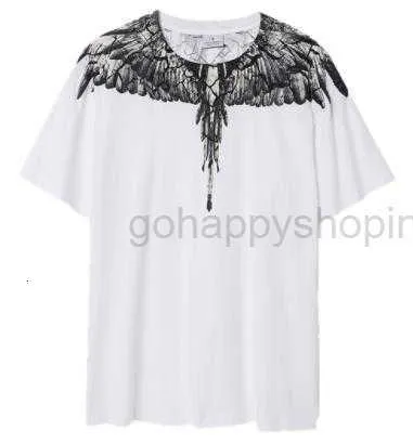 Mb Trendy Brand New Wings Short Sleeve Marcelo Classic Feather Men's and Women's Printed T-shirt07fk 22