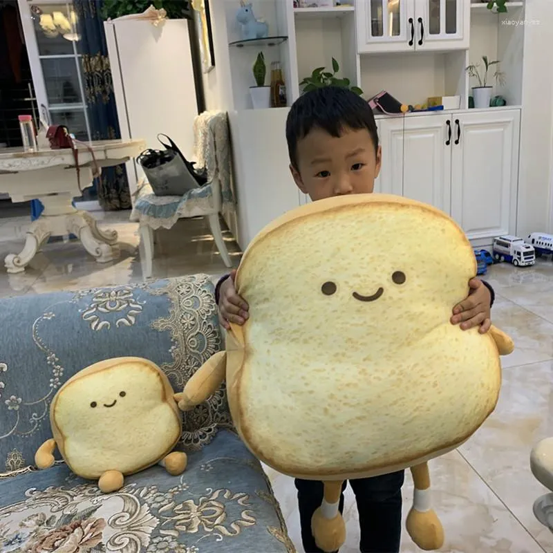 Pillow Creative Simulation Cute Cartoon Bread Plush Sofa Pillows Soft Stuffed Hold Sleeping Cushion Children Toys