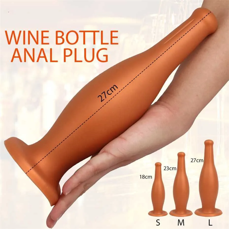 Yun vodka flaska mjuk bakre stor anal plug leksak djup burst dilator 75% rabatt online försäljning