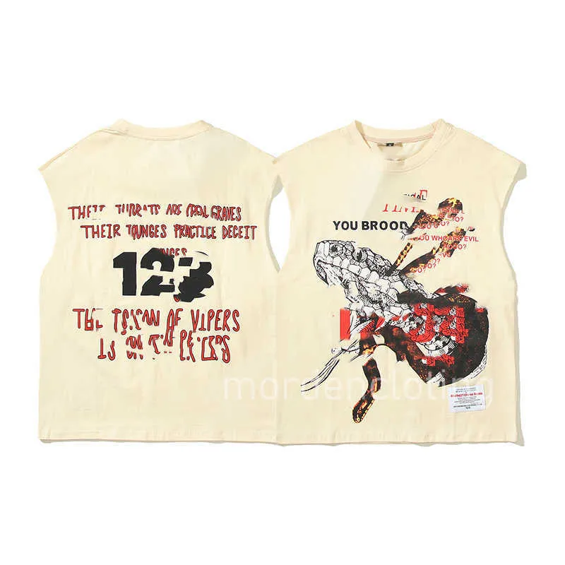 Roupas masculinas e femininas de manga curta do mesmo designer American hip hop divertido grafite estampado camiseta solta tendência coletes de casal ao ar livre