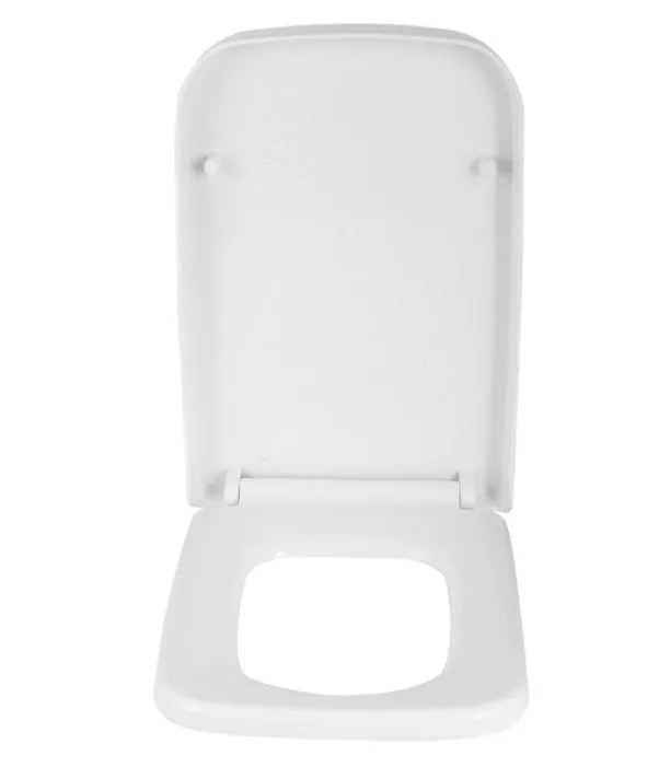White Square Toilet Seat Soft Close Quick Release Wrapover Top Fix NCG
