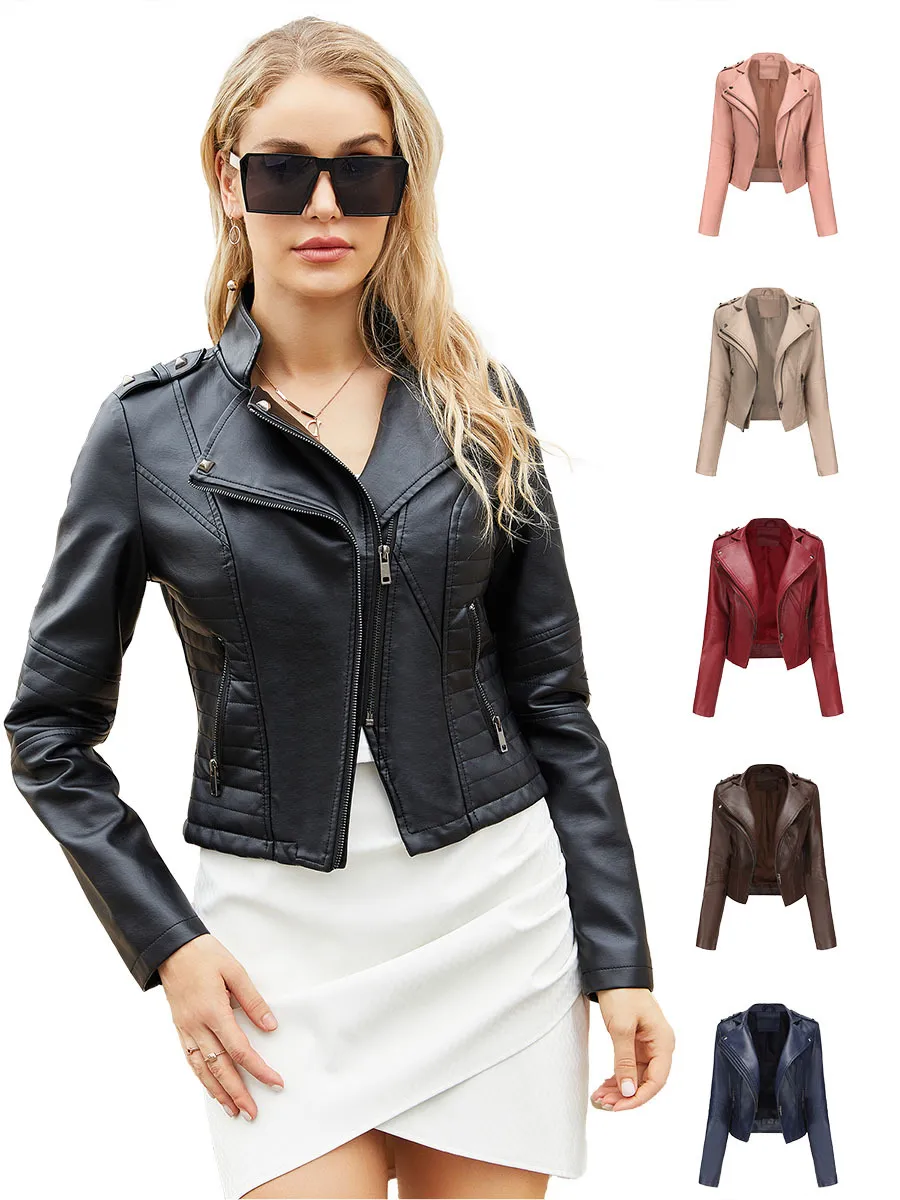Designer womens leather Jacket coat Woman Short Coats Autumn Style Slim For Lady Sheepskin Jacket Soft feel Designer Coat luxury designer woman jackets C001
