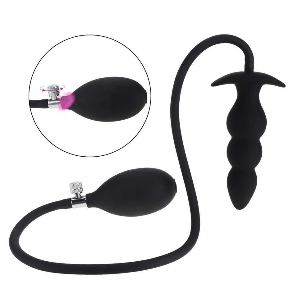 Plug anal gonflable séparé Ancrage de boule de kiwi sans extenseur de fournitures pour adultes pour hommes et femmes