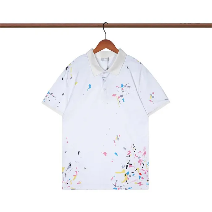 2 # Summer Polos Fashion Embroidery Mens Polo قمصان ذات جودة عالية T Shirt Men Women High Street Top Top Tee Size M-3XL # 104