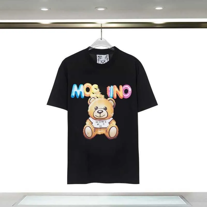 Women's Blouses Shirts designer womens moschino tshirt summer italian luxury brands new tees cartoon bear loose cotton round neck 24031811