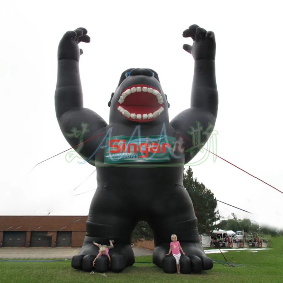 Giant 26ft Inflatable Gorilla Mascot - Black Monkey Airblown