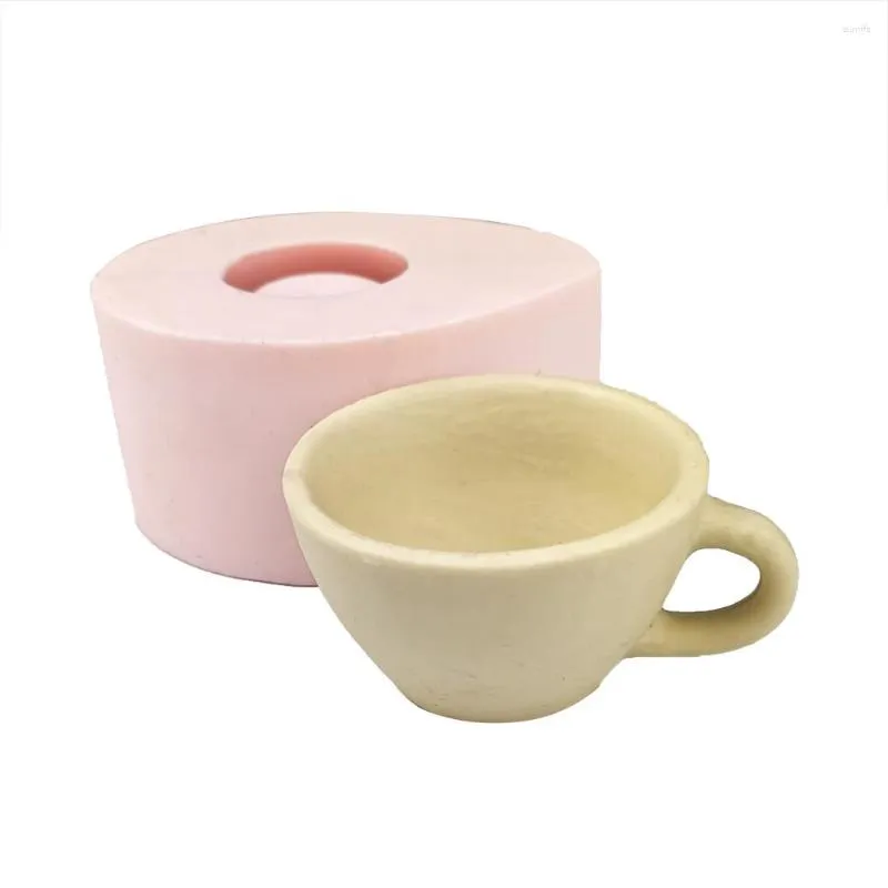 Bakvormen 3D Cup Vorm Thee Formulieren Voor Kaars Przy Siliconen Mal Fondant Cake Zeep Aroma DIY Handgemaakte Huishoudelijke Decoratie craft Tool