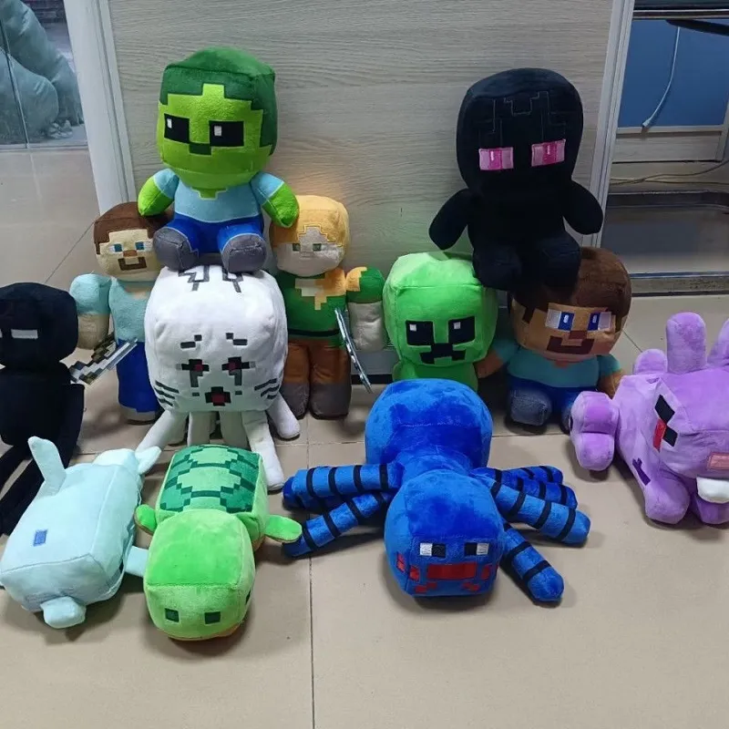 Fabricantes por atacado 30cm12 estilos meu mundo Minecraftmine brinquedos de pelúcia jogos de desenhos animados em torno de bonecas de animais presentes favoritos das crianças