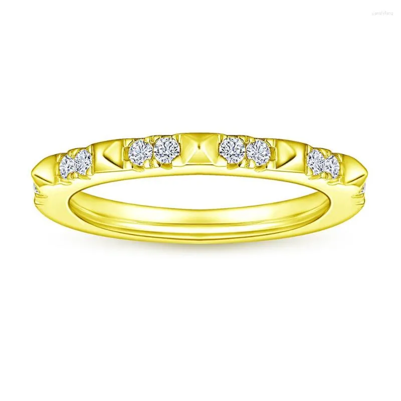 Cluster Rings Noble Women Ring Pure 925 Sterling Silver Zircon Anniversaire De Mariage Cadeau Pour Girl Friend Banquet Dress Up Jewelry