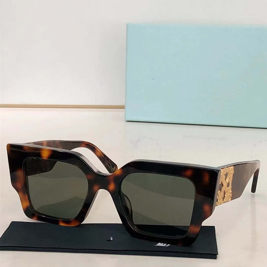 2023 couleur mélangée kaki imprimé léopard haut de gamme Boutique PC matériel cadre épais plein cadre femmes luxe qualité lunettes de soleil à la mode plage voyage style polyvalent