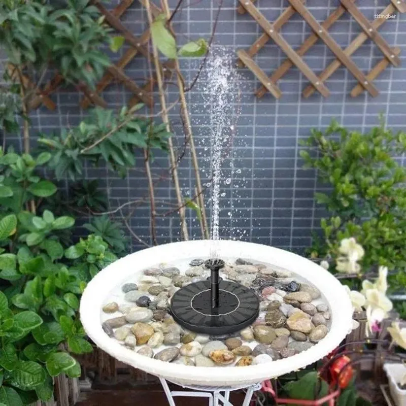 Decorações de jardim F2 Fonte ao ar livre Piscina Lagoa Cachoeira Mini Solar Pássaro Banho Decoração Movida a Água Flutuante