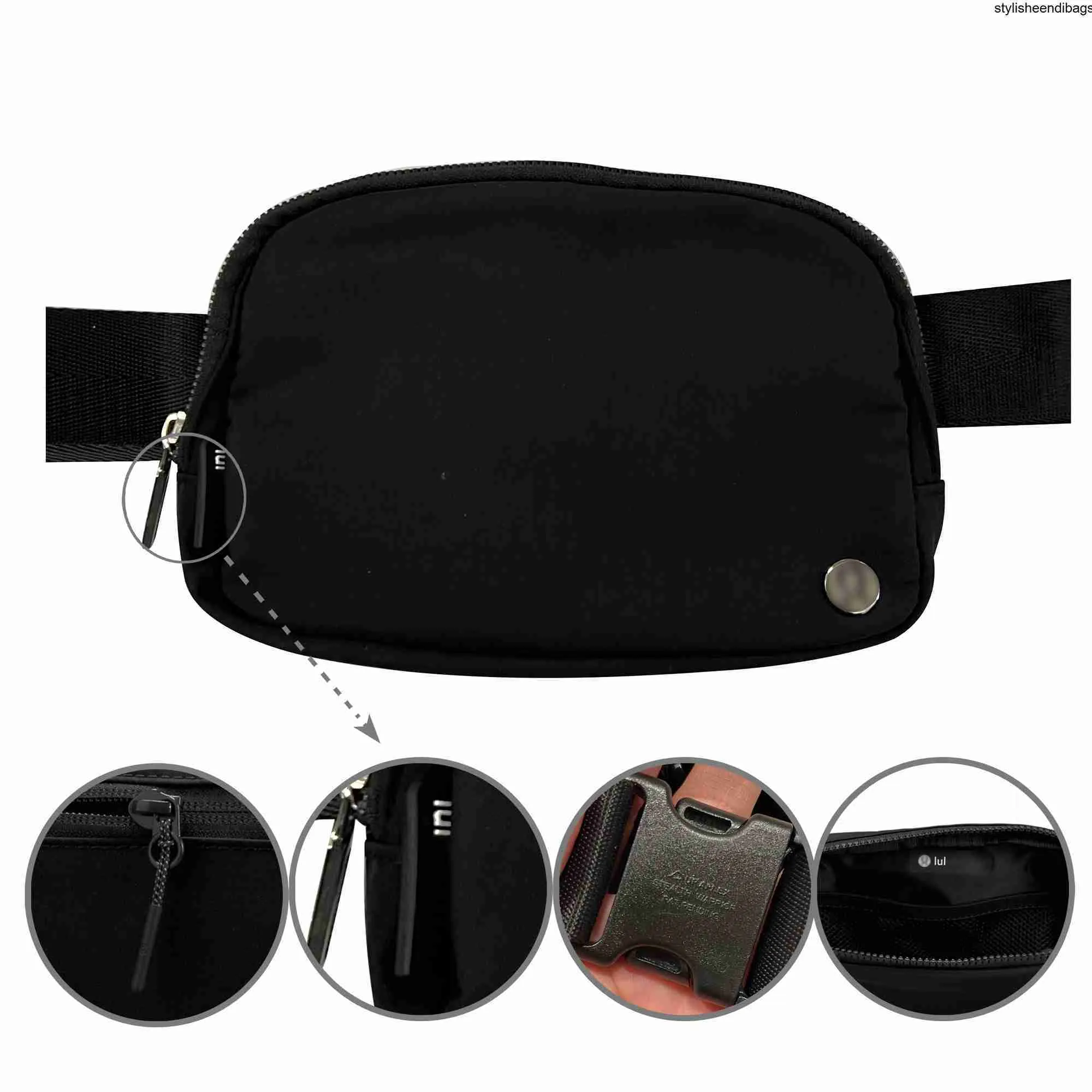 Waist Bags New Yoga everywhere chest belt Bag fleece Designers woman Outdoor sport Luxurys men Crossbody lulu fanny pack Teddy bags wholesale Nylon waist bum bag