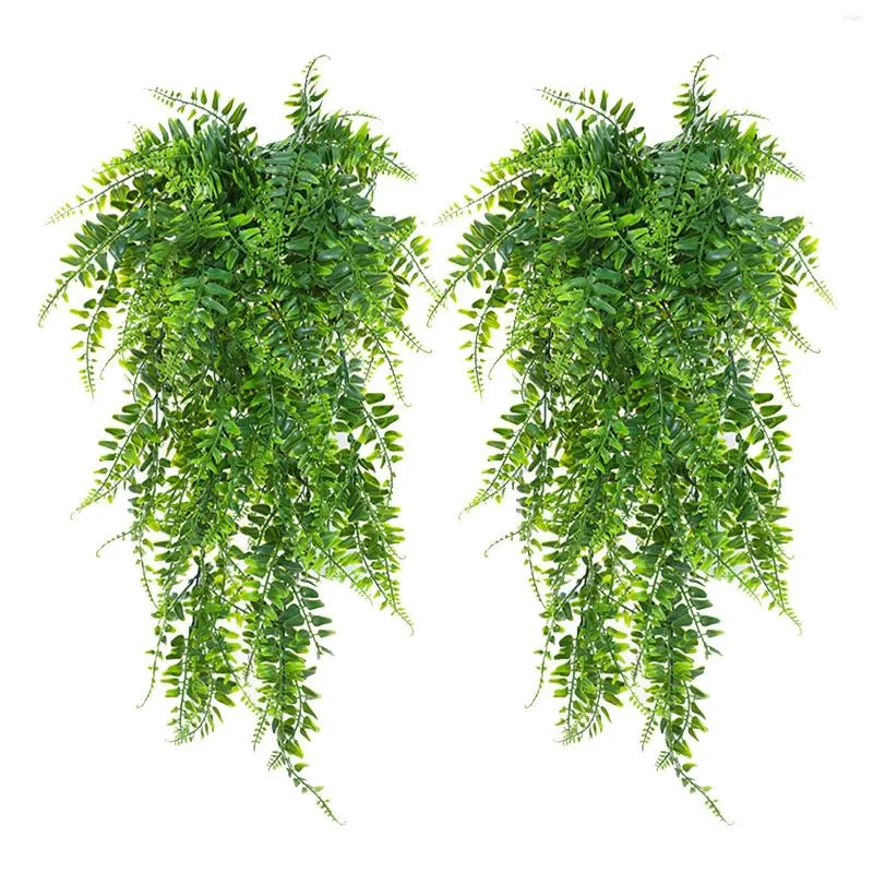 Fleurs décoratives 2pcs plante artificielle feuilles de fougère persane vignes 75cm en plastique lierre chambre maison jardin décoration fête de mariage tenture murale