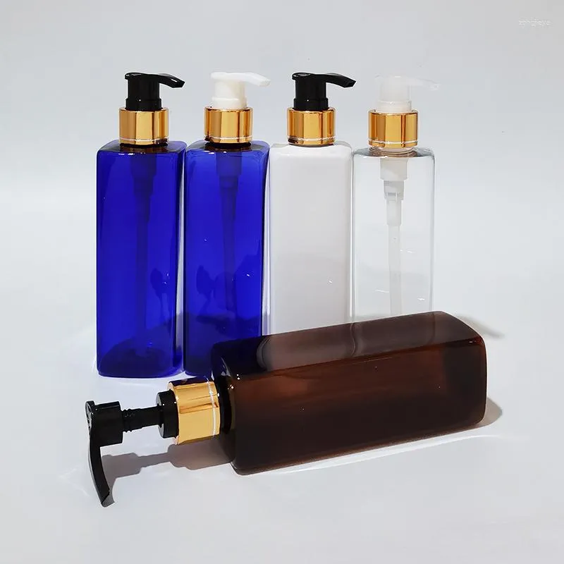 Butelki do przechowywania 20pc 250 ml Wysokiej jakości pompa balsamowa kwadratowy pojemnik kosmetyczny płyn do mydła dozownik napełniający szampon szamponowy butelka żelowa