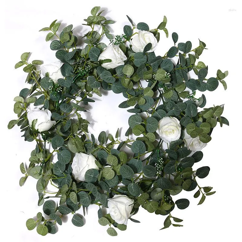 Fleurs décoratives 1.8m Artificielle Eucalyptus Plante Verte Vignes Feuilles Décoration De Fête De Mariage Maison Table Jardin Décor Bricolage Guirlande