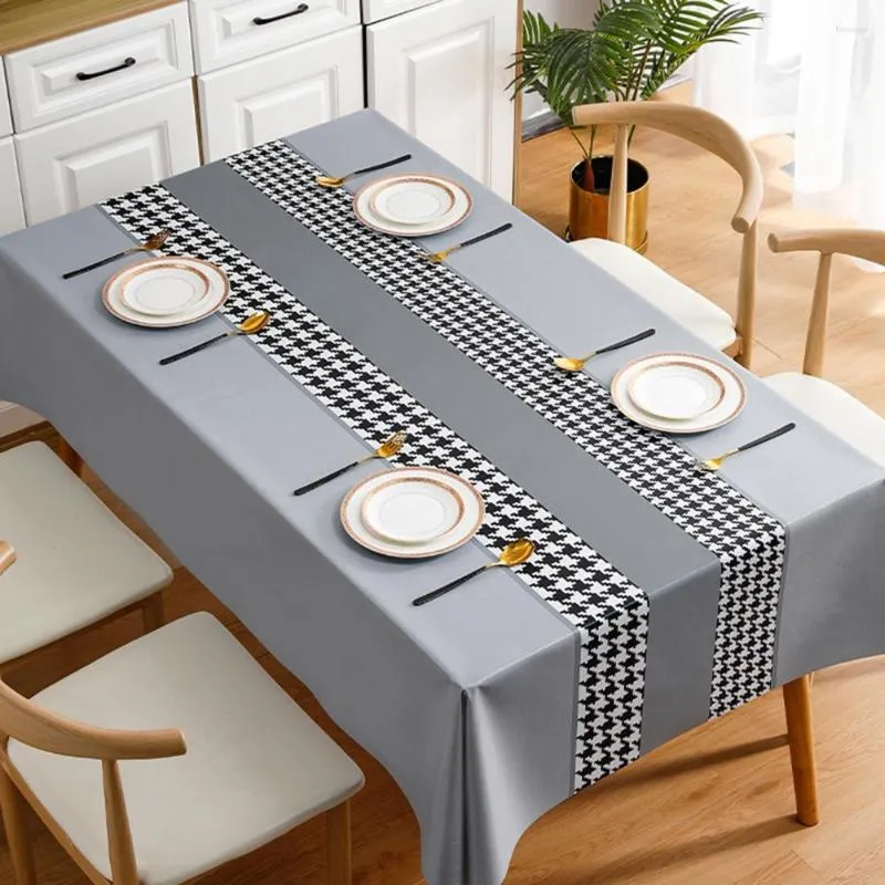 Couverture de tissu de table imperméable antidérapant résistant à l'huile résistance à la chaleur décoration PVC Ins Style nappe à manger décor à la maison