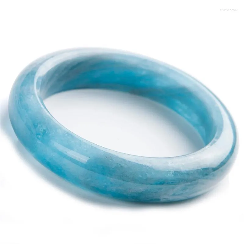 Bangle 57mm Fashion Charm Crystal Woman Bangles äkta Blue Ocean Stone Natural Armband Raym22